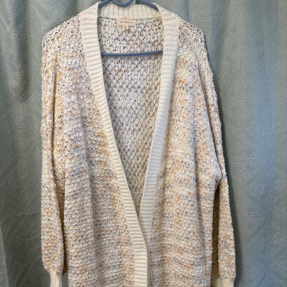 Promesa open front cardigan sweater.